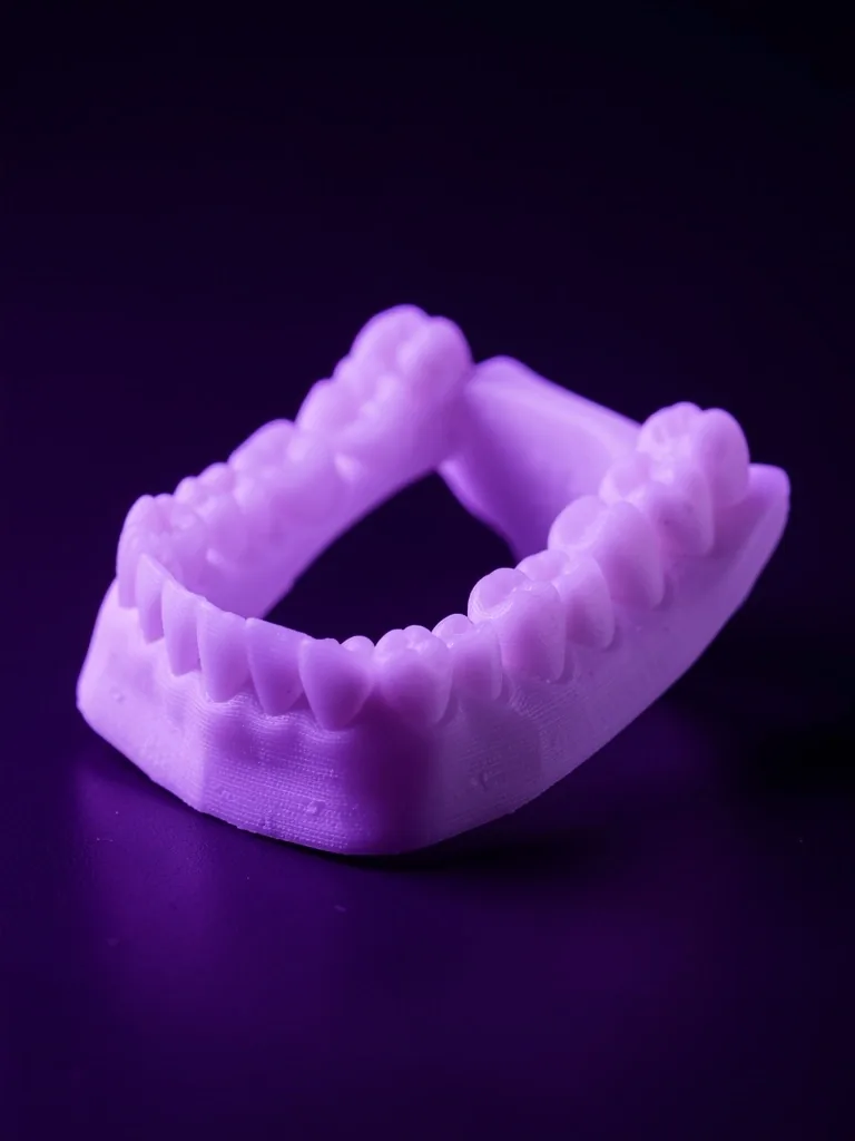 Modelo anatómico impreso en 3D en resina blanca